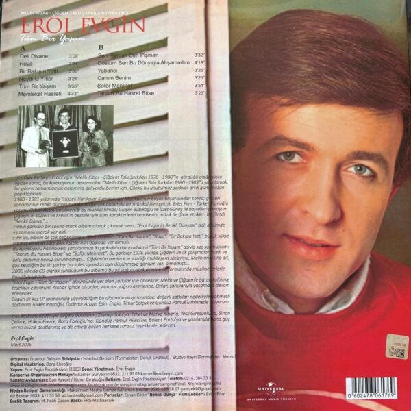Erol Evgin - Tüm Bir Yaşam 1980 - 83 (LP) - Afbeelding 2